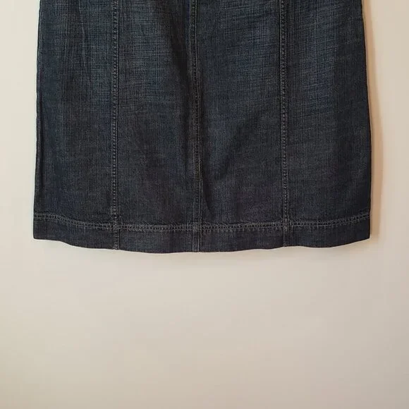 Liz Claiborne Denim Midi Skirt 4 Pocket Cotton Blue Size 10 - Picture 3 of 13